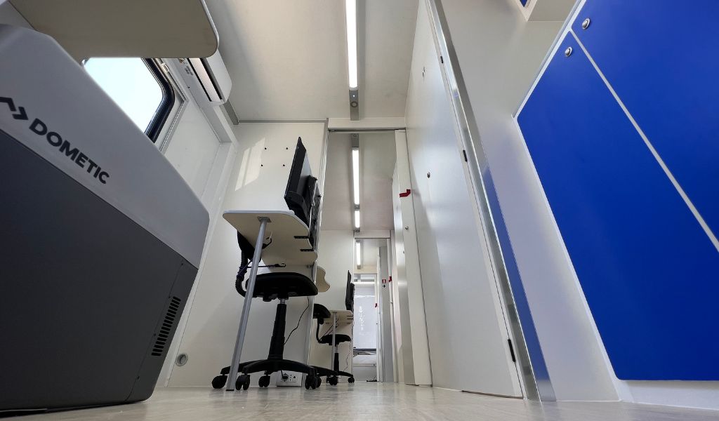 Cliniche mobili dettaglio interno – Mastervan
